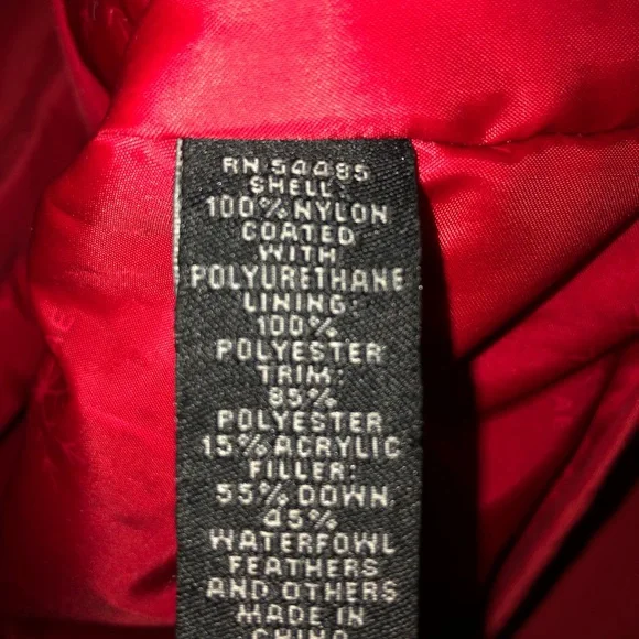 Womens American Eagle Shelter Series removable faux fur on hood sz S bright red - Picture 14 of 14